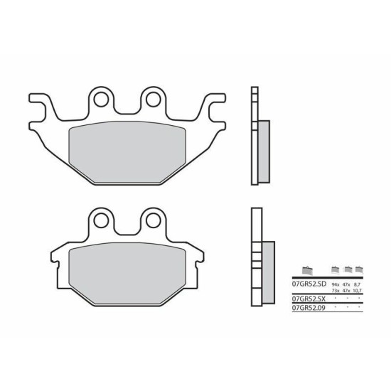 Sinterbremsscheiben Yamaha YZF-R125 Brembo