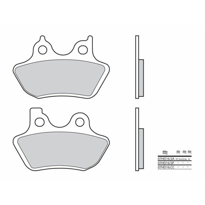 Pastiglie dei freni sinterizzate Harley Davidson Brembo