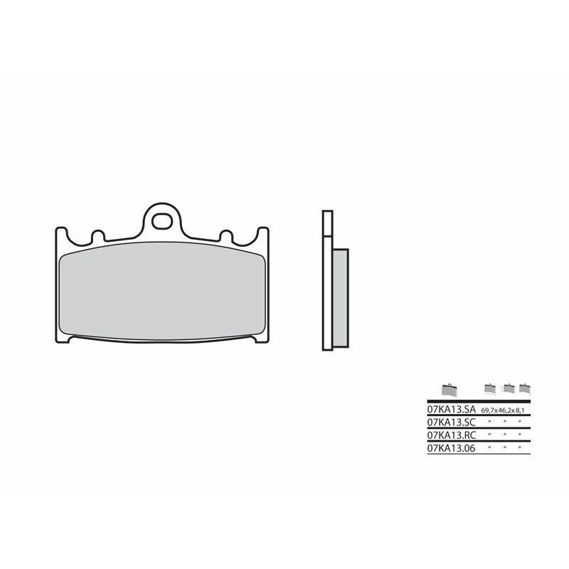 Plaquettes de frein sinterisées Suzuki GSX-R 600 Brembo