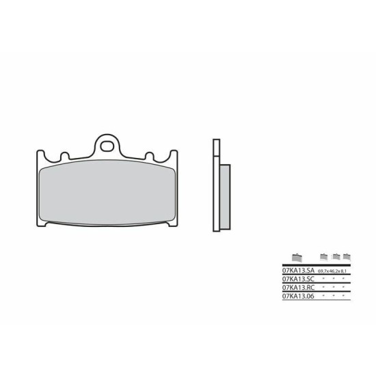 Pastiglie dei freni sinterizzate Suzuki GSX-R 600 Brembo