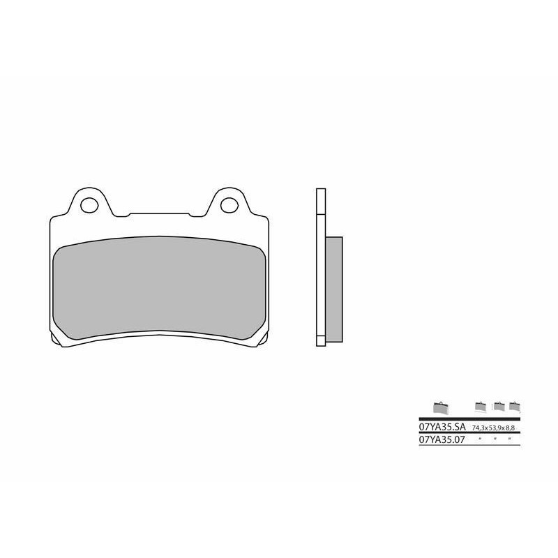 Sintered brake pads Yamaha FJ 1200 Brembo