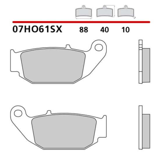 Pastilles de frein sinterisées Honda CRF 250 Brembo