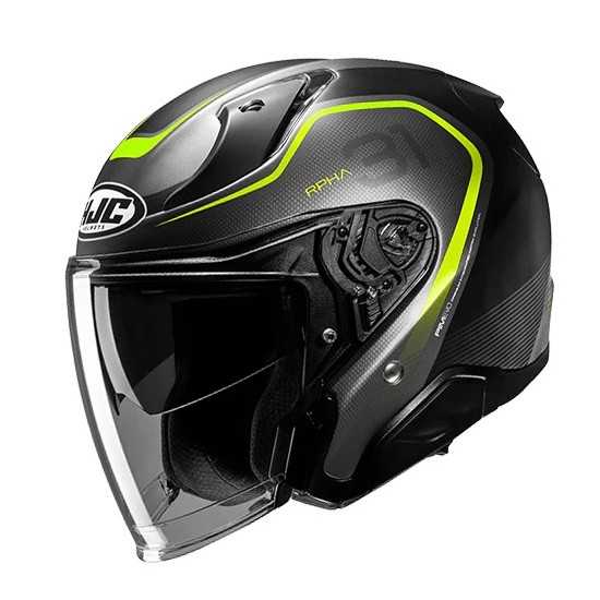 Casco HJC RPHA 31 Chelet Nero/Grigio/Giallo Fluorescente