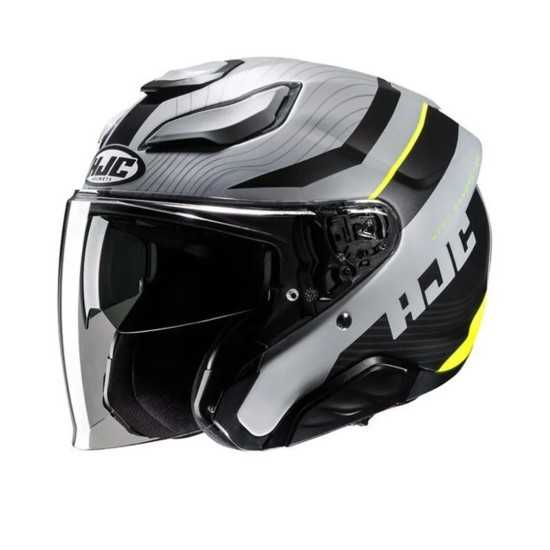 Casco HJC F31 Naby Grigio/Nero/Giallo Fluorescente
