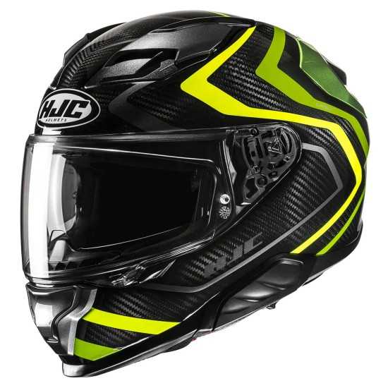 HJC F71 Carbon Helm Nevio Schwarz/Fluoreszierendes Gelb