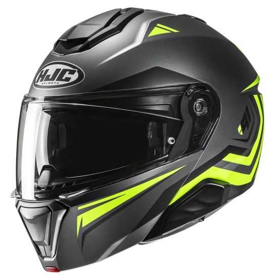 Casco HJC I91 Tricus Nero/Grigio/Giallo Fluorescente
