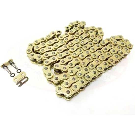 Motorkette mit Niet 525x2 gold 108