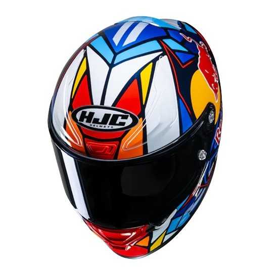 HJC RPHA 1 Red Bull Misano GP Helmet Red/White/Blue