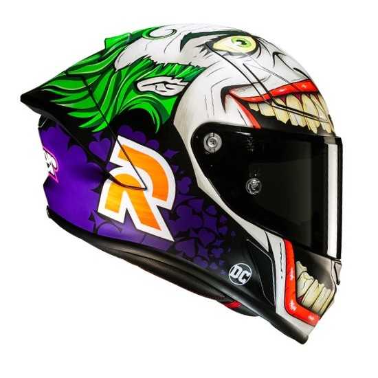 Casque HJC RPHA 1 Joker Dc Comics Noir/Blanc/Vert/Violet