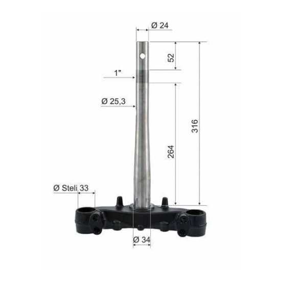 Maxiscooter fork rod Honda SH 125/ 150 TNT