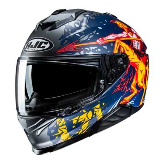 Casque HJC I71 Tauro Bleu/Jaune/Rouge