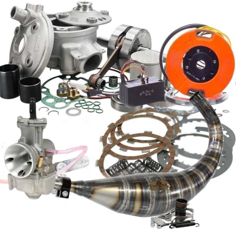copy of Kit TPR 86cc AM6 step4 cylinder 86 + crankshaft c.44 + carburetor 28 pwk pol. + exhaust blaze 90 + top clutches + rotor