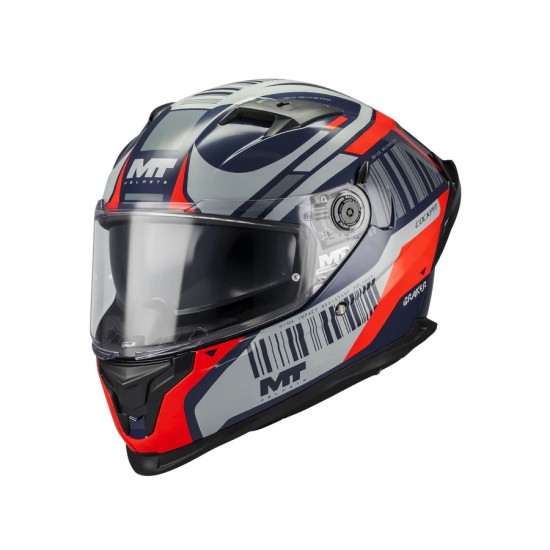 Casque Braker SV Cockpit C5 Gris/Rouge brillant MT Helmets