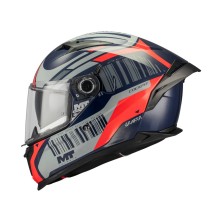 Casque Braker SV Cockpit C5 Gris/Rouge brillant MT Helmets