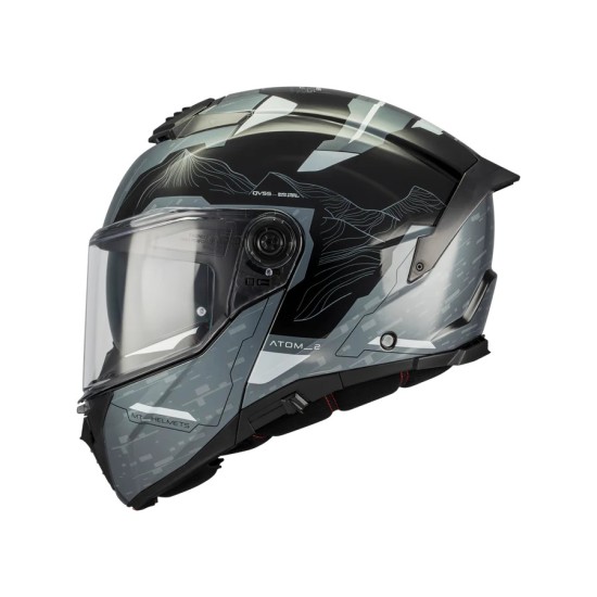 Casque Atom 2 SVHighlands C2 Gris/Noir brillant MT Helmets