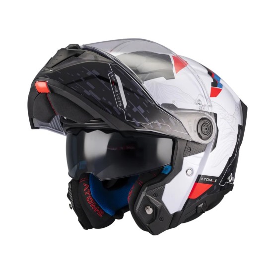 MT Helmets Atom 2 Highlands A7 Modular Helmet White/Gloss Black