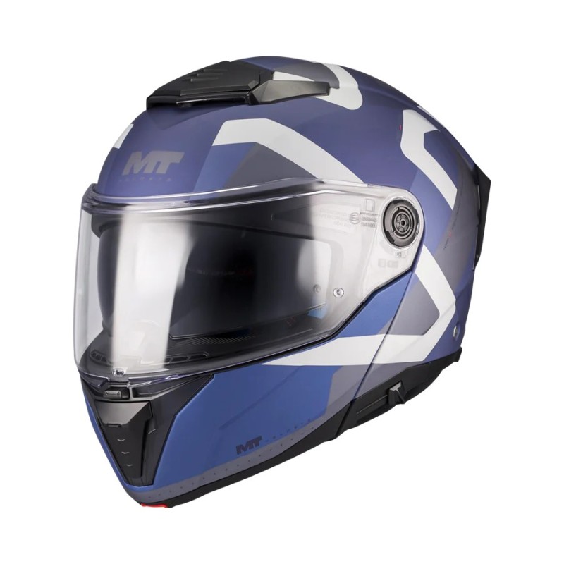 Atom 2 Dexter C2 Modular Helmet Blue/Matte Gray MT Helmets