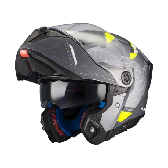 Atom 2 SV Highlands E2 Modularhelm Grau/Mattgelb MT Helmets