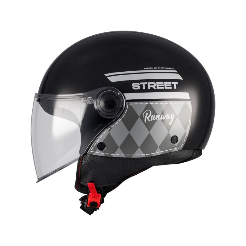 MT Helmets Street S Runway Schwarz/Glanzgrau Helm