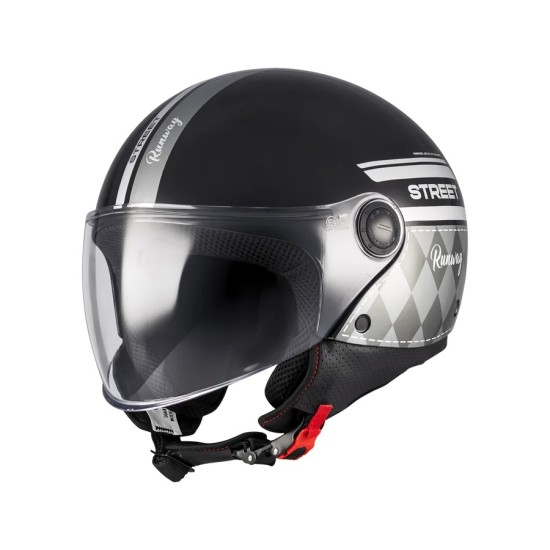 MT Helmets Street S Runway Schwarz/Glanzgrau Helm