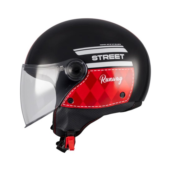 Street S Runway B5 Helmet, Red/Gloss Black, MT Helmets