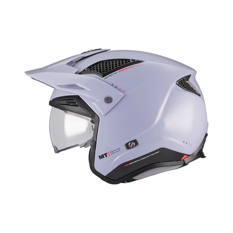 District SV Soul C17 Gloss Grey Helmet MT Helmets