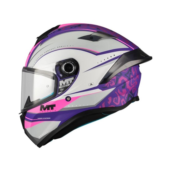 Targo S Outside C8 Helmet Grey/ Violet MT Helmets