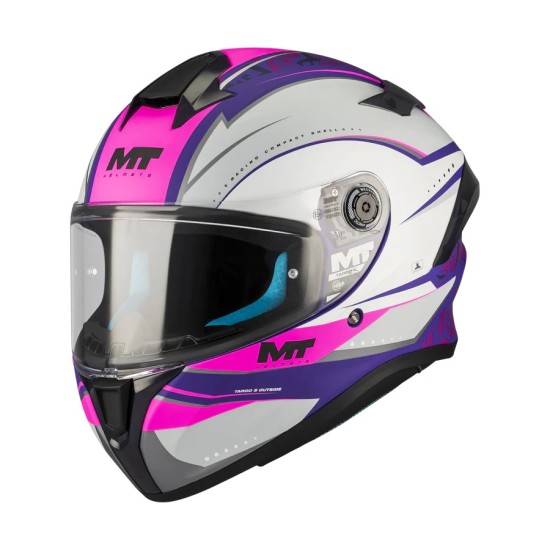 Targo S Outside C8 Helmet Grey/ Violet MT Helmets