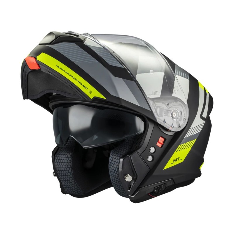 Genesis SV Stroke B13 Modularhelm Grau Gelb MT Helmets