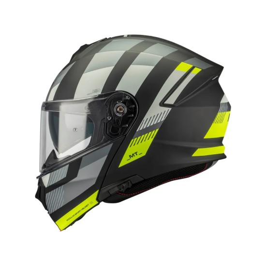Genesis SV Stroke B13 Modular Helmet Grey Yellow MT Helmets