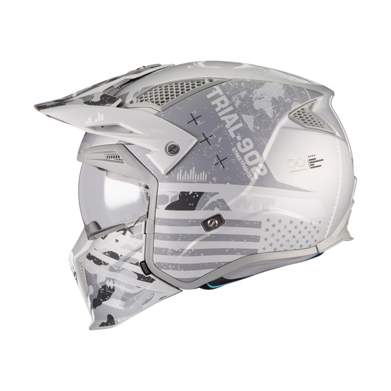 Casque Streetfighter SV Belic Blanc/Gris mat MT Helmets
