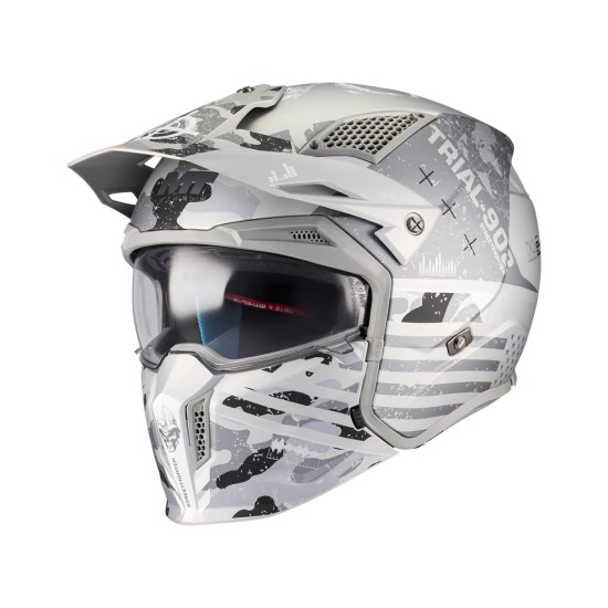 Streetfighter SV Belic Helm Weiß/Mattgrau MT Helmets