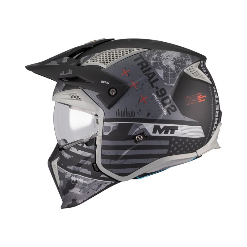 Casque Streetfighter SV Belic Gris/Noir MT Helmets
