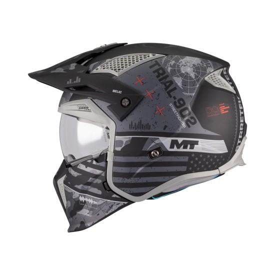 Streetfighter SV Belic Helm Grau/Schwarz MT Helmets