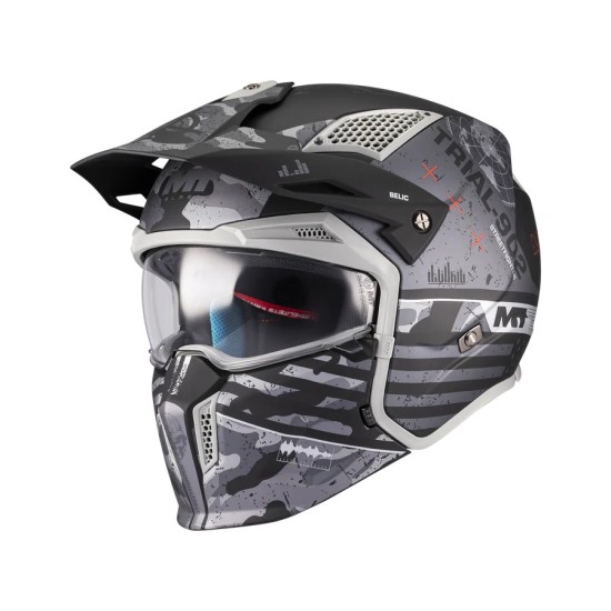 Streetfighter SV Belic Helm Grau/Schwarz MT Helmets