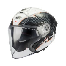 Casque jet Cosmo SV Layout A1 Gris brillant MT Helmets