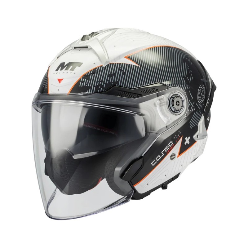 Cosmo SV Layout A1 Jethelm, glänzend grau, MT Helmets
