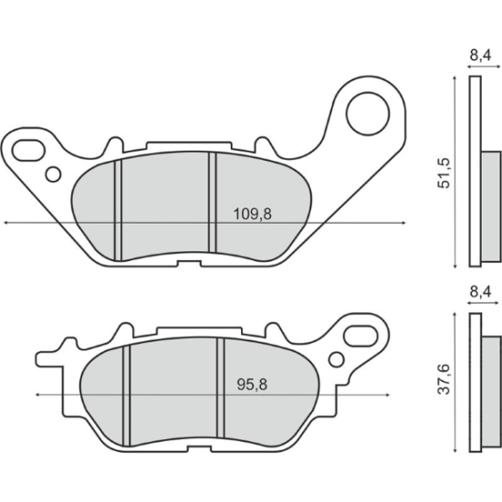 Plaquettes de frein Yamaha X-Max 300 fabriquées en Italie