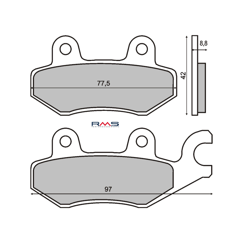 Kymco Dink 125/150 Brake Pads Made In Italy RMS