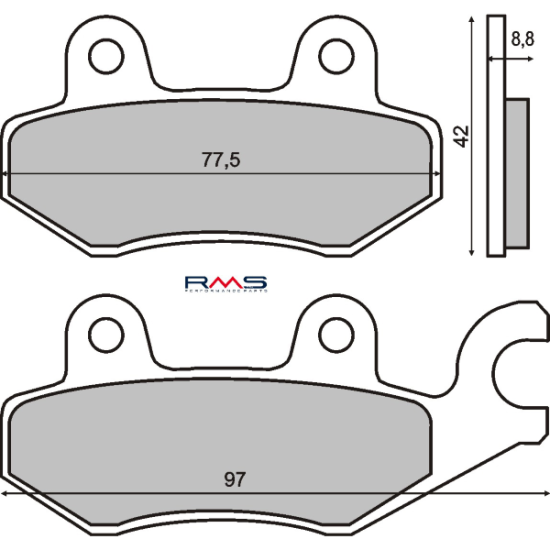 Kymco Dink 125/150 Brake Pads Made In Italy RMS