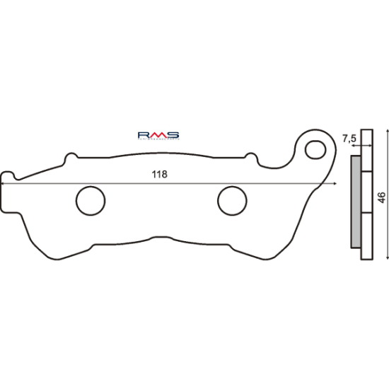 Pastiglie freno organiche Honda SH 300 Made in Italy RMS