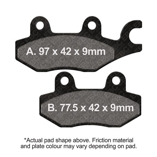 Plaquettes de frein frittées EBC Kawasaki Ninja 125