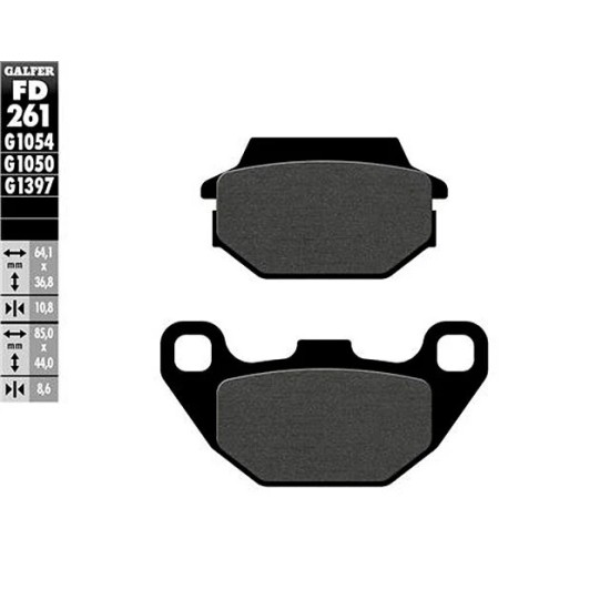 Kymco Agility 125 09-17 Galfer Brake Pads