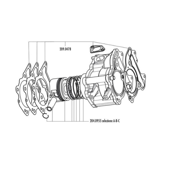 Kit cilindro Piaggio 125ie E4 4V / 150ie E4 4V Polini