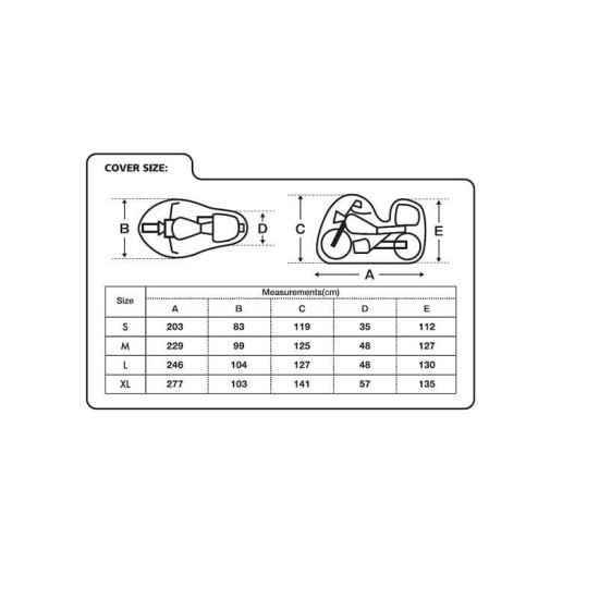 Funda protección de exterior para moto con baúl Oxford