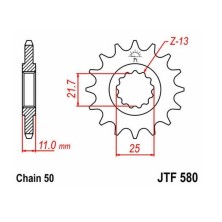 Kit cadena, corona y piñón JT 530X1R