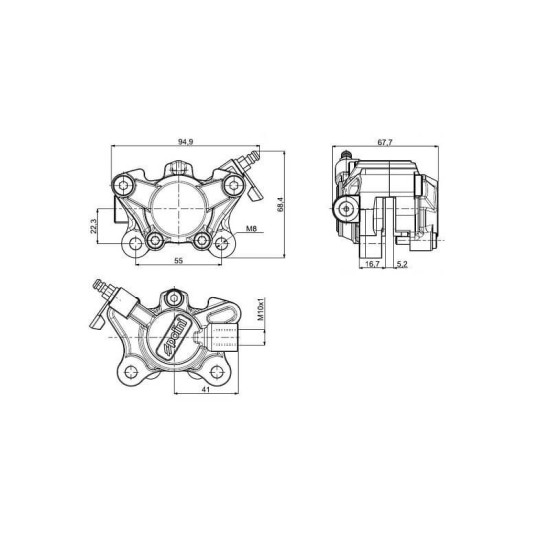 Pinza freno trasera Polini Yamaha Minarelli