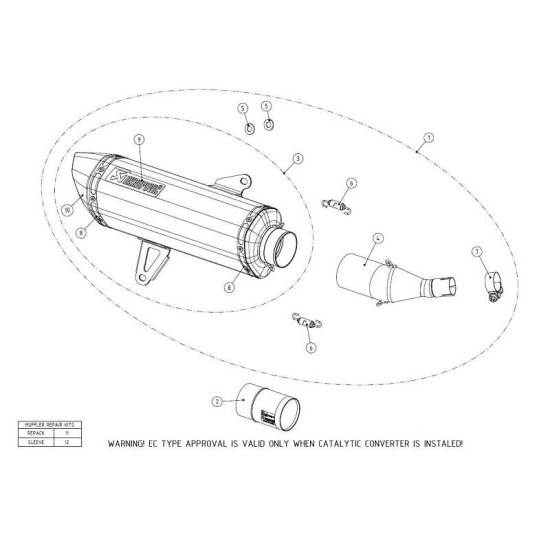 Exhaust Yamaha X-MAX 300  17- Akrapovic