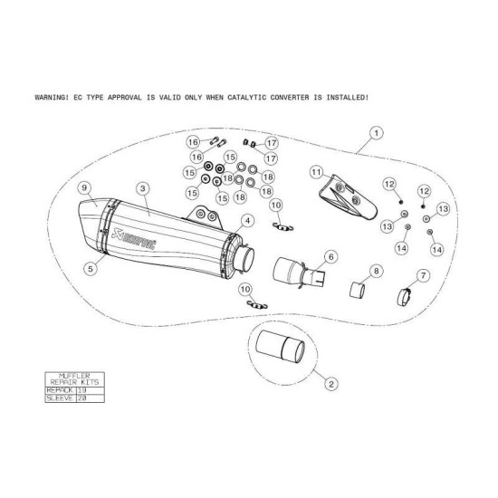 Exhaust Kymco AK 550  17- Akrapovic