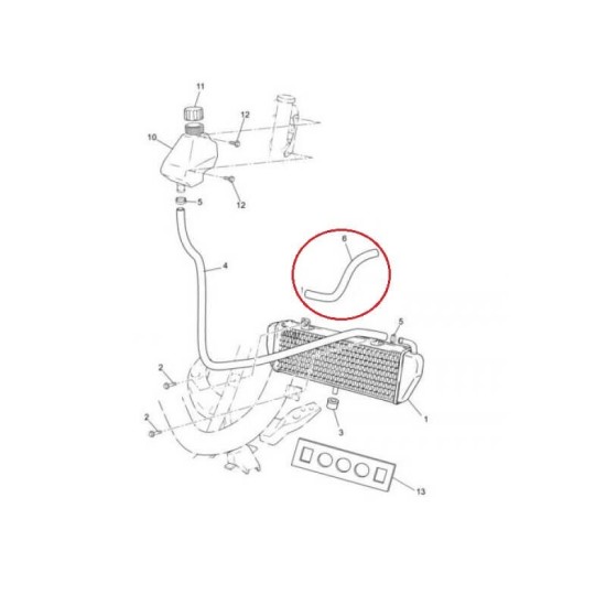 Tuyau de refroidissement de radiateur à la culasse Yamaha Jog RR